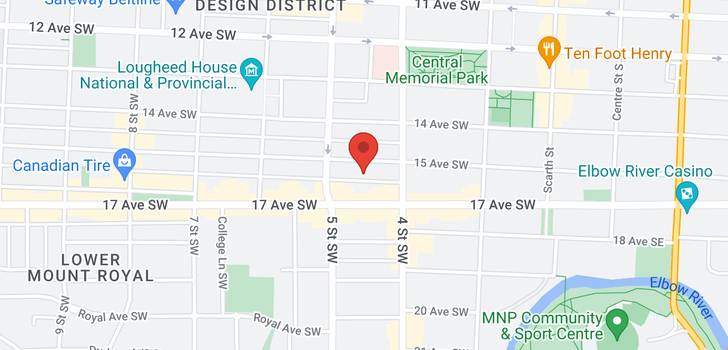 map of 505 523 15 Avenue SW